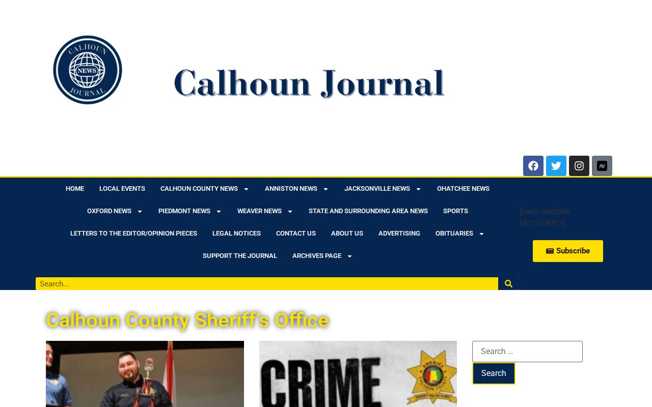 Calhoun County arrest news and sheriff coverage archive
